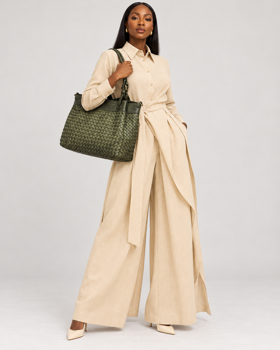 Woven Italian Leather Carryall