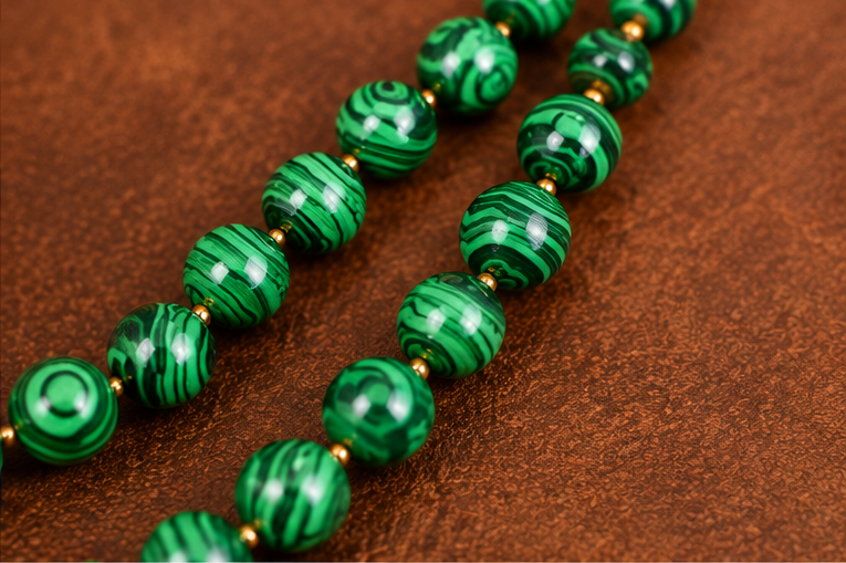 Collar largo para suéter de malaquita verde elegante vintage de 50 pulgadas
