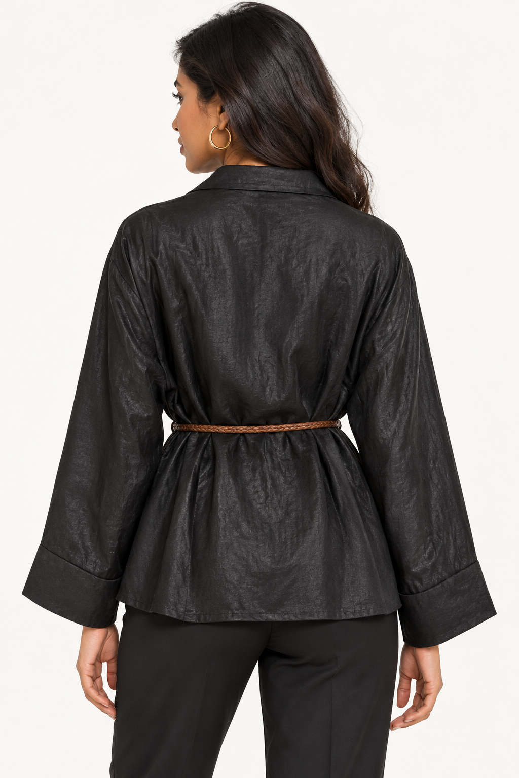 Belted Viscose Shirt