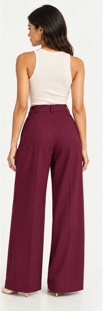 Tailored High-Waist Wide-Leg Trousers