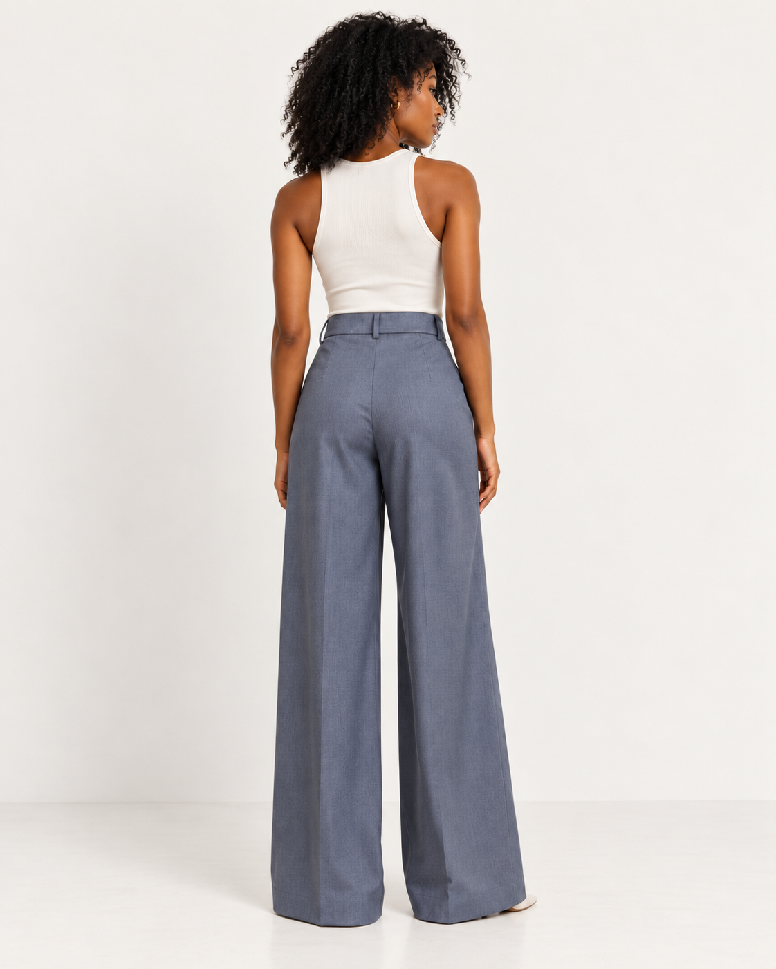 Double-Pleat High-Rise Wide-Leg Trousers