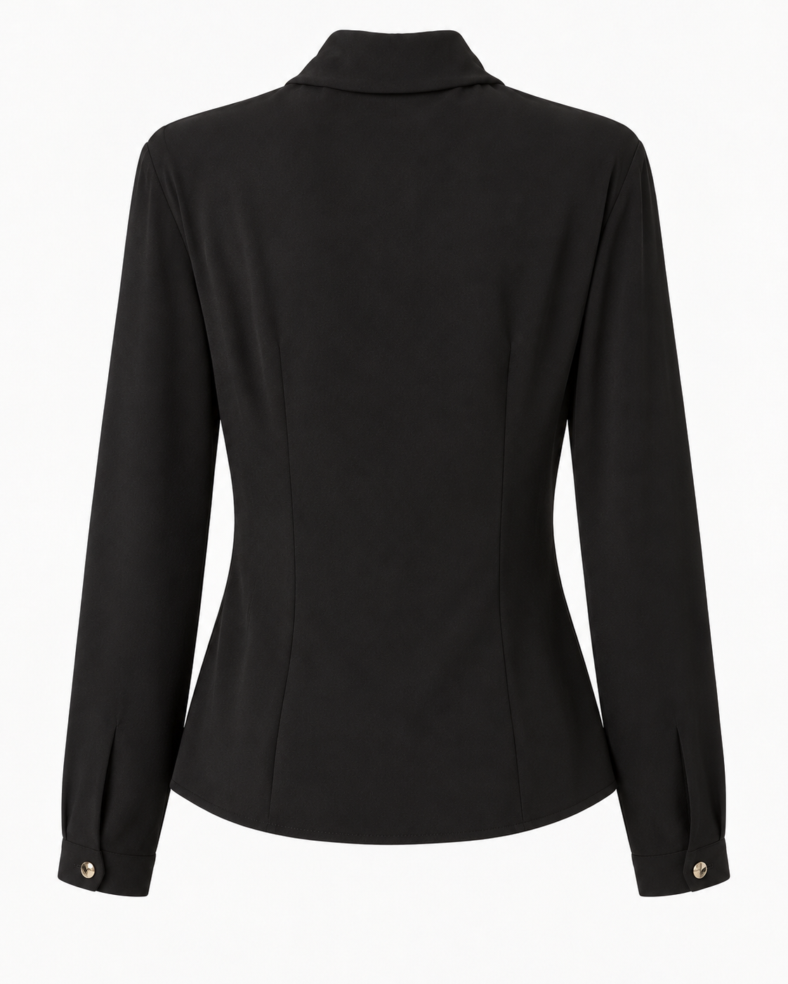 Draped Satin Wrap Blouse – Elegant Asymmetric Long Sleeve