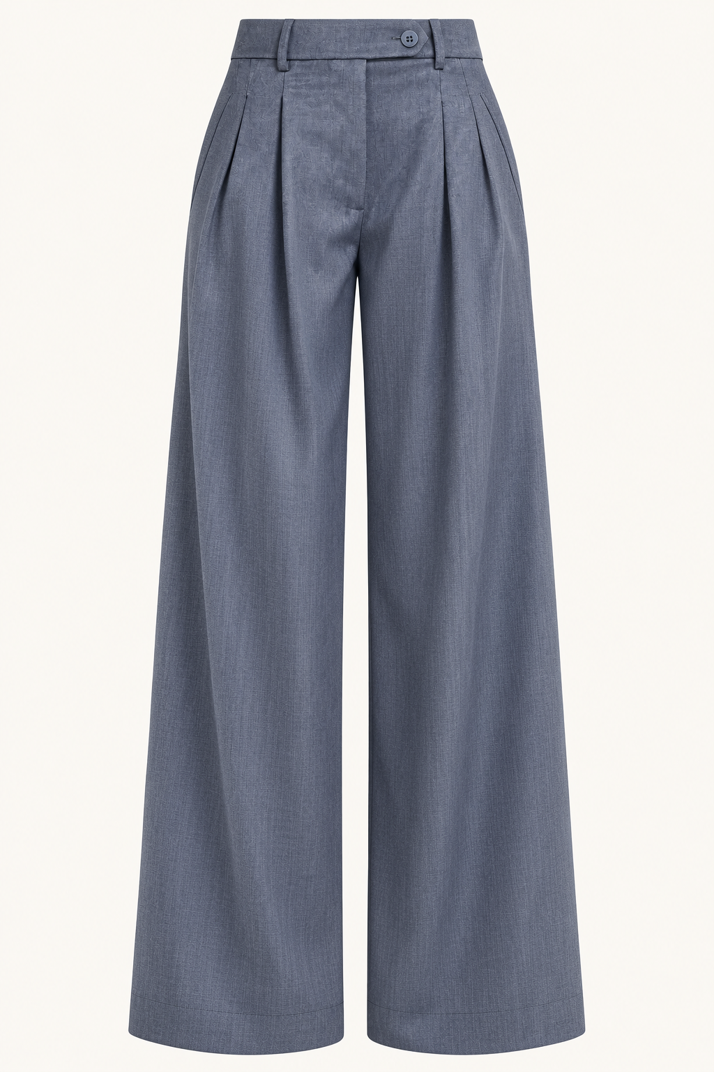 Pantalones de tiro alto con doble pinza y pierna ancha