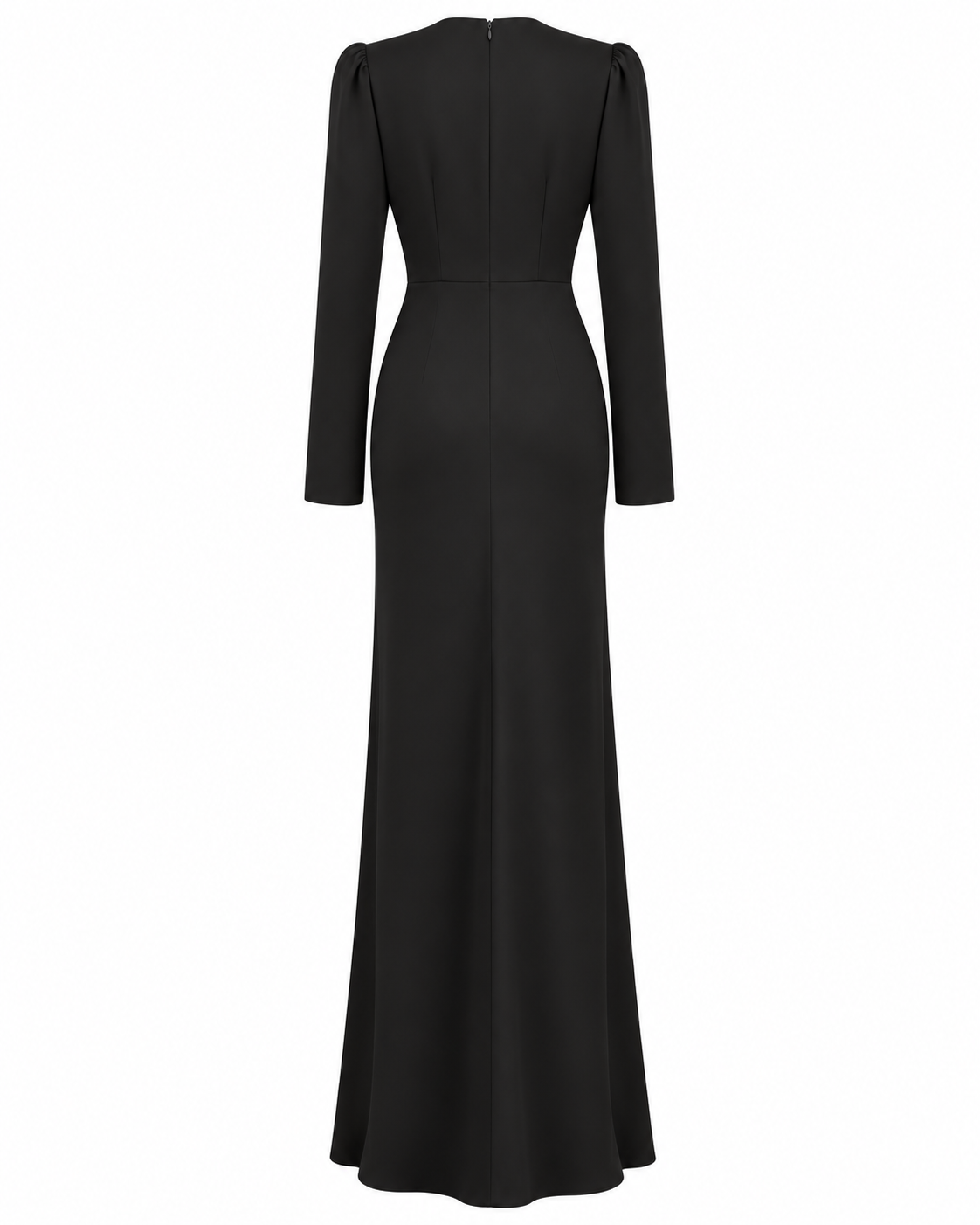 Gold Button Embellished Gathered Maxi Dress