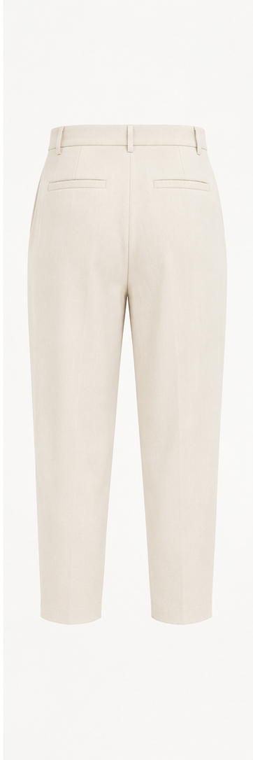 Carrot-Fit Pleated Trousers