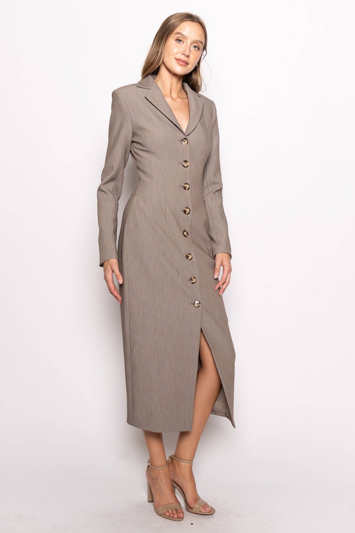 Preppy Chic Blazer Midi Suit Dress | AVRENDI