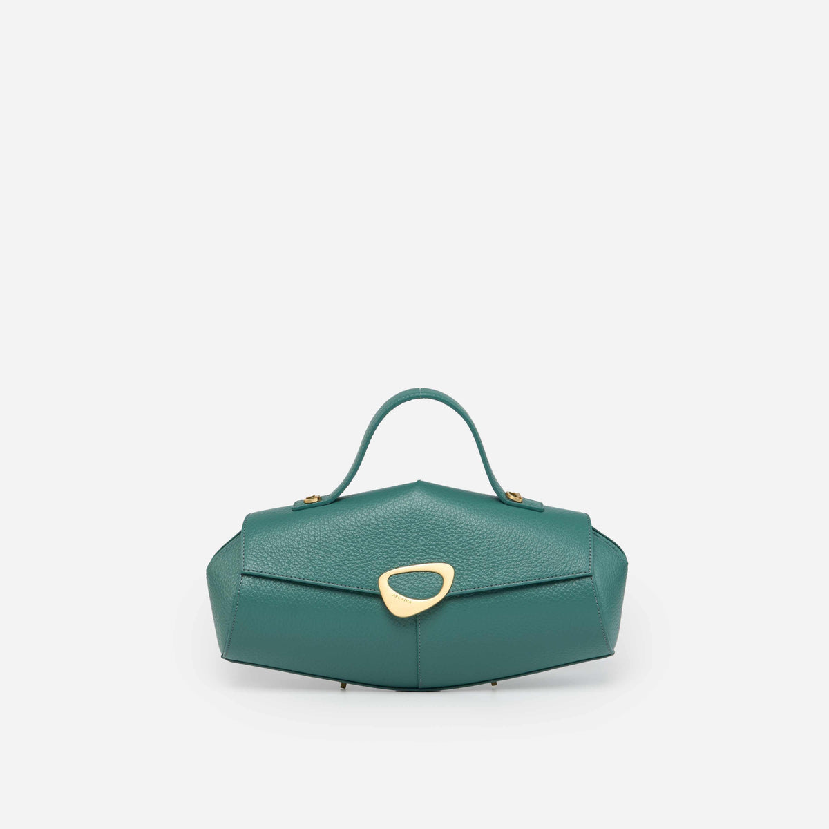 Calipso Large Green Italian Leather Satchel front view | AVRENDI