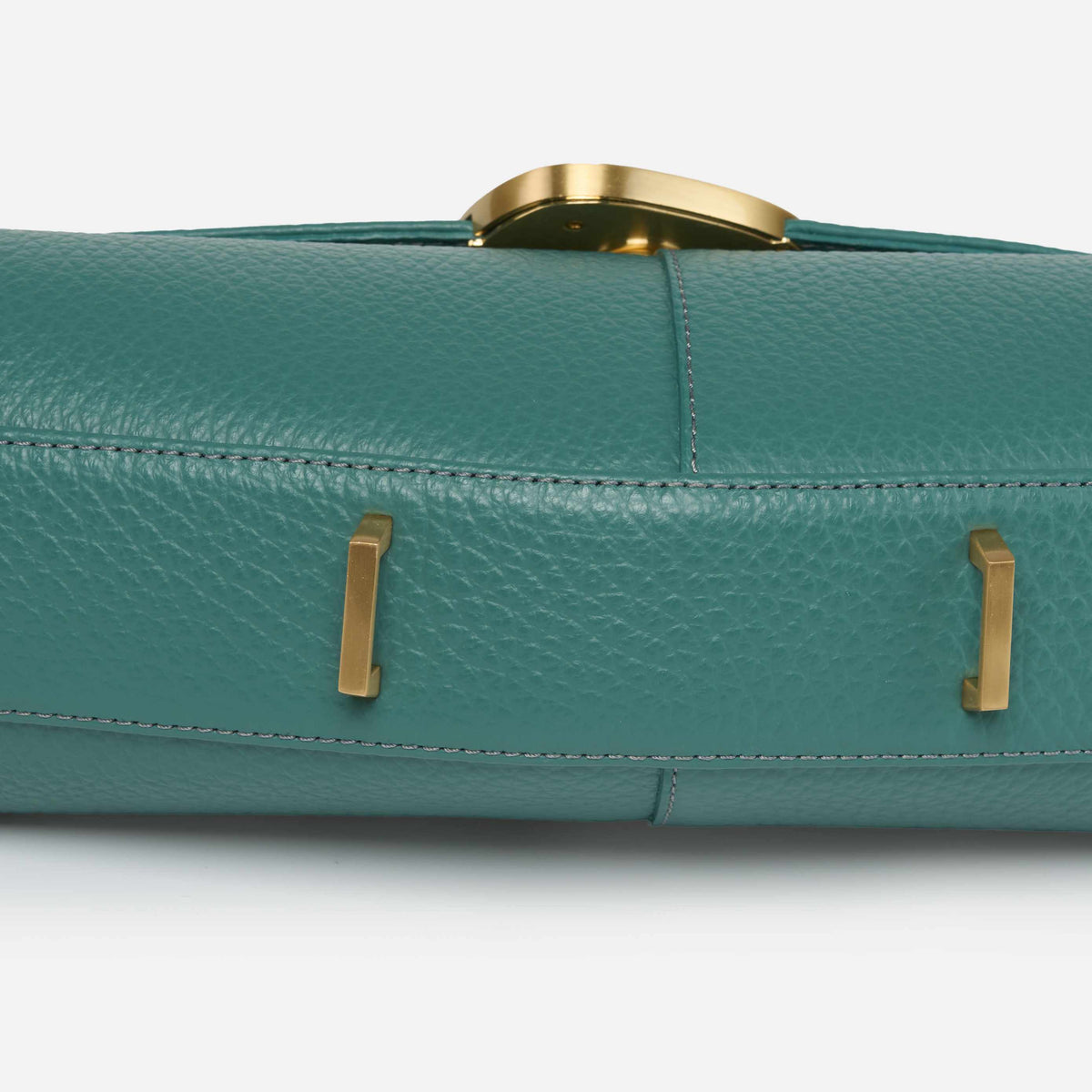 Calipso Large Green Italian Leather Satchel detail view 3 | AVRENDI