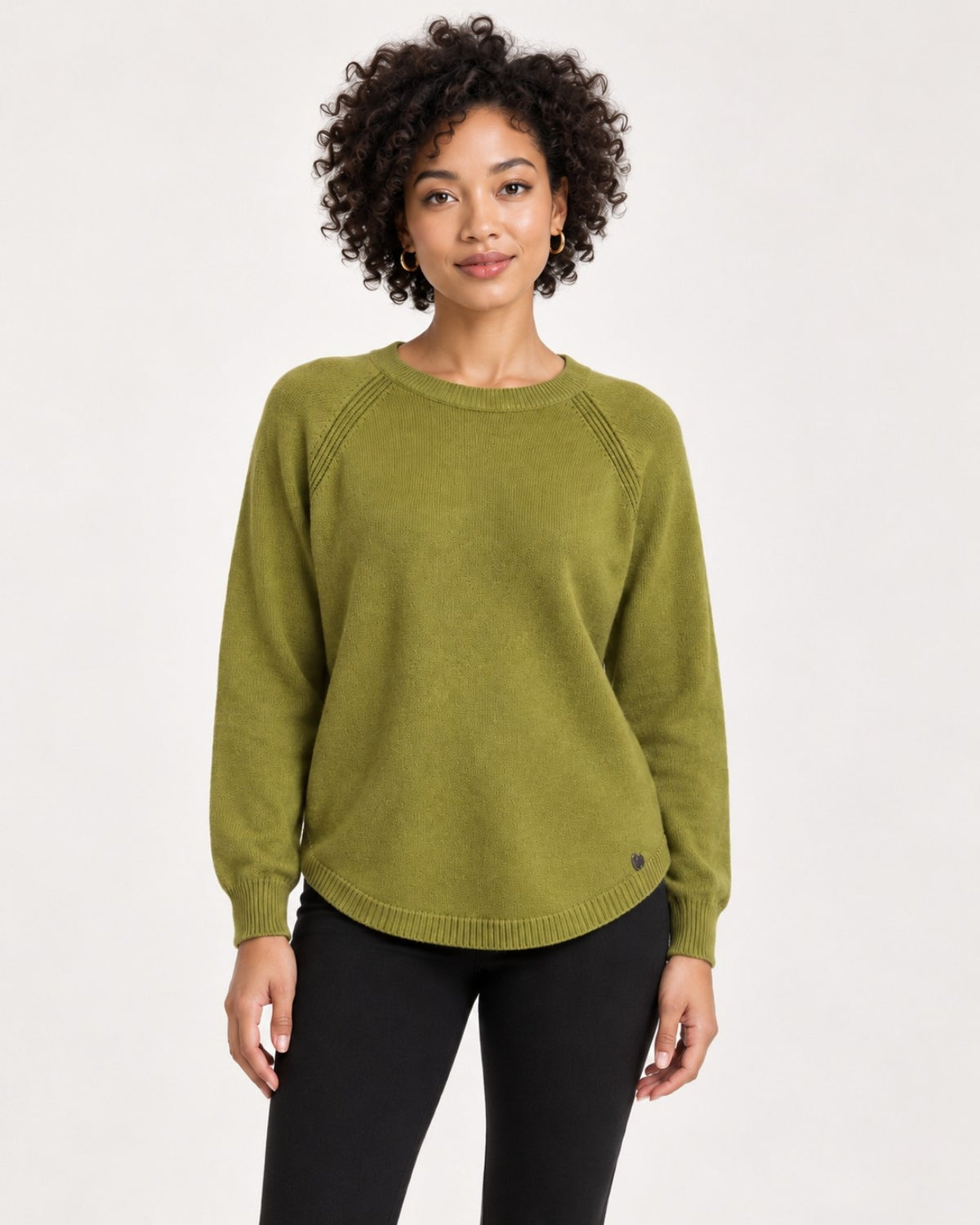 Long-Sleeve Sweater with Back Button Closure