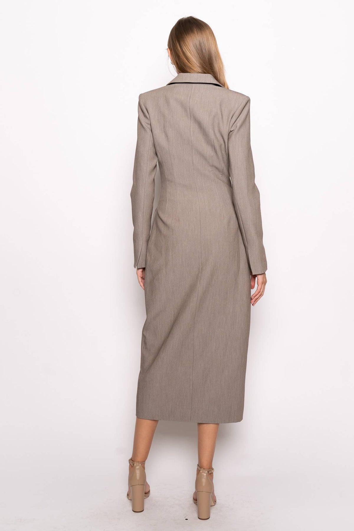 Preppy Chic Blazer Midi Suit Dress | AVRENDI