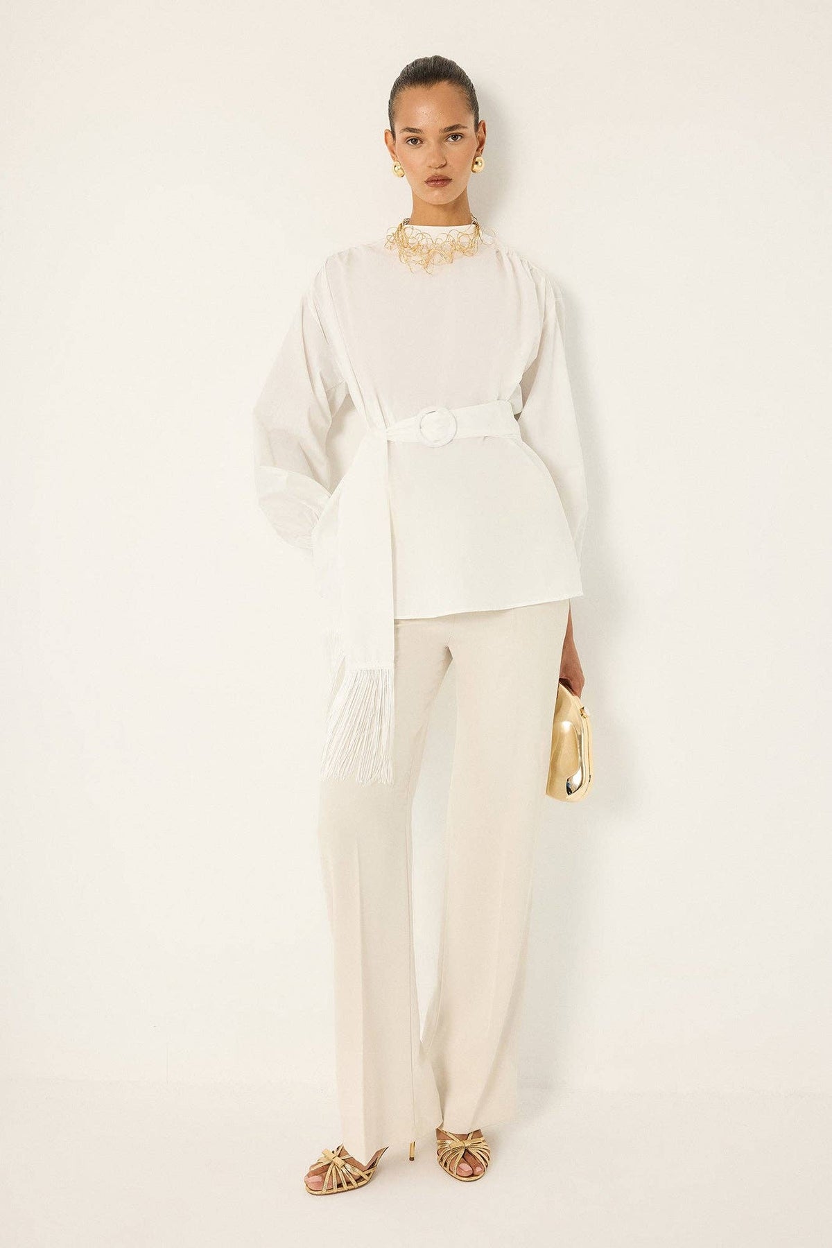 Belted Poplin Tunic | AVRENDI