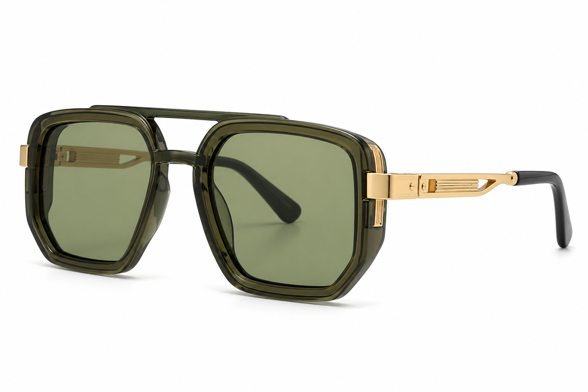 Retro Double-Bridge Square Sunglasses – product view 2 | AVRENDI