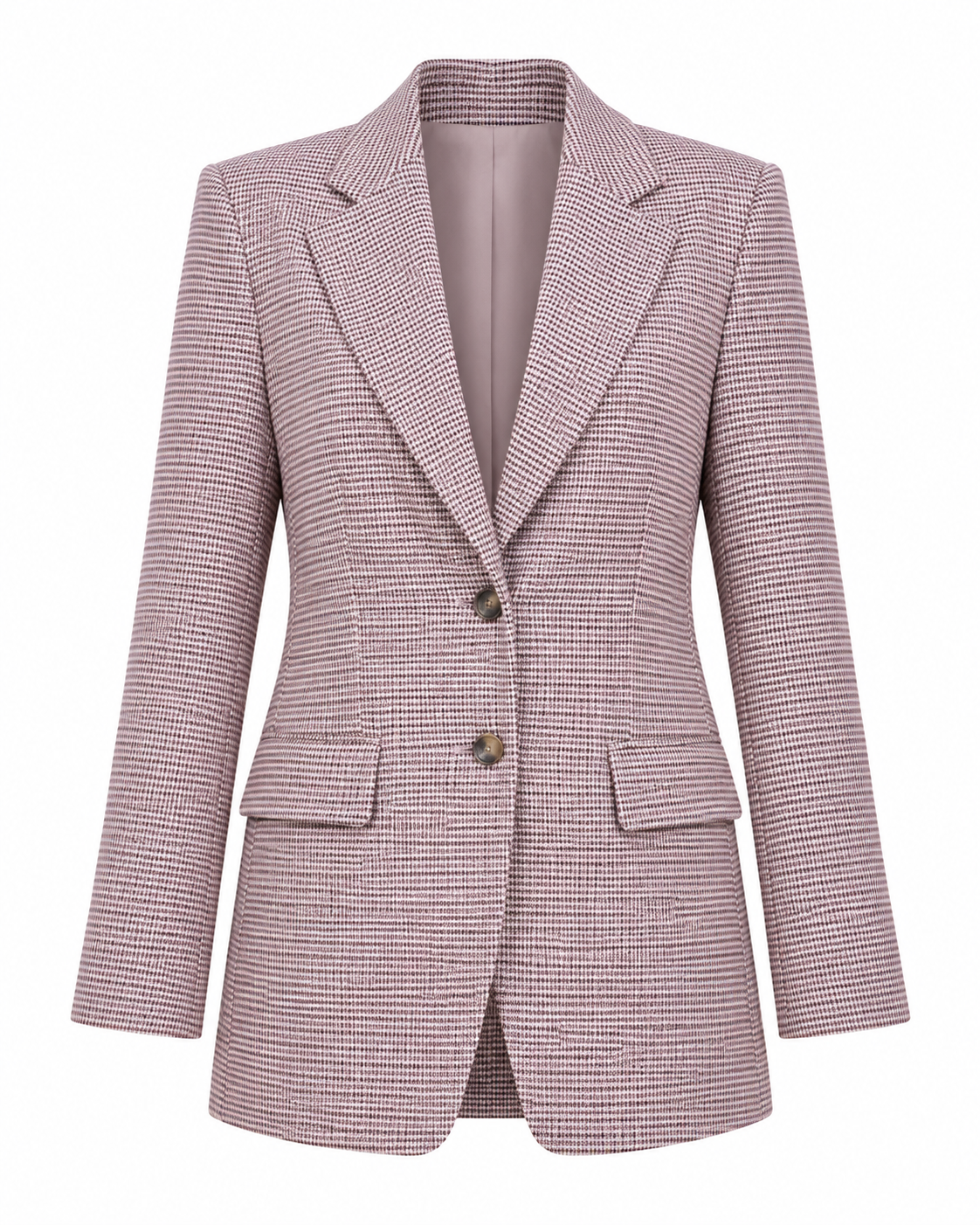 Blazer entallado de microcuadros
