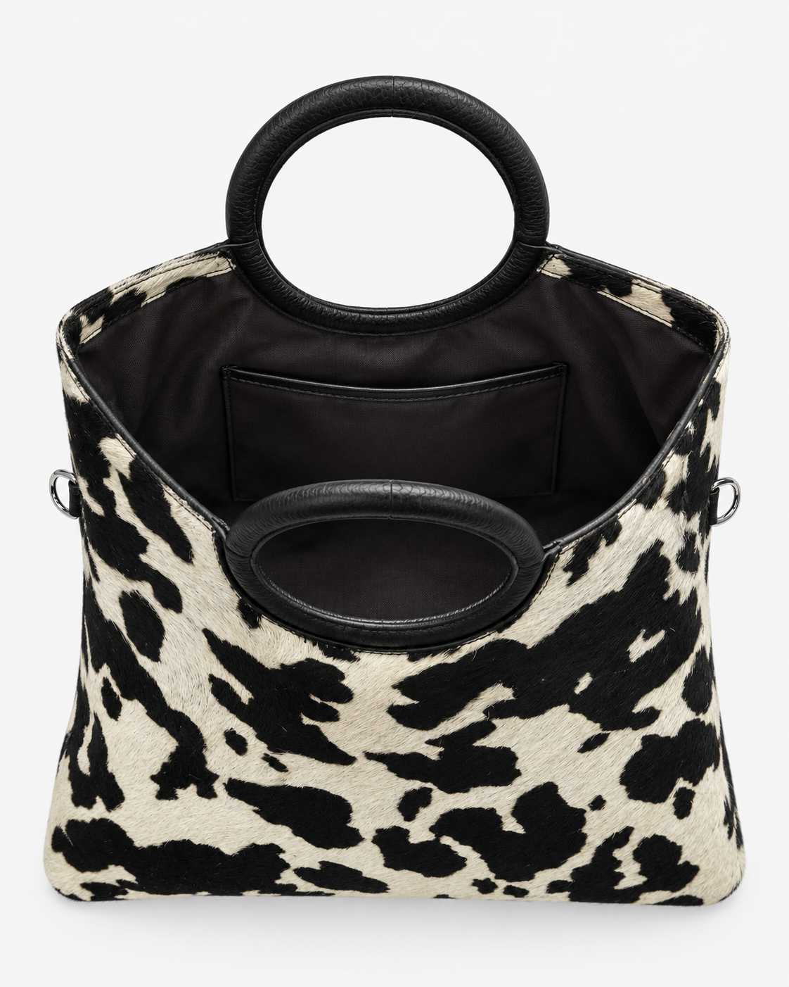 Hair-On Leather Ring-Handle Tote