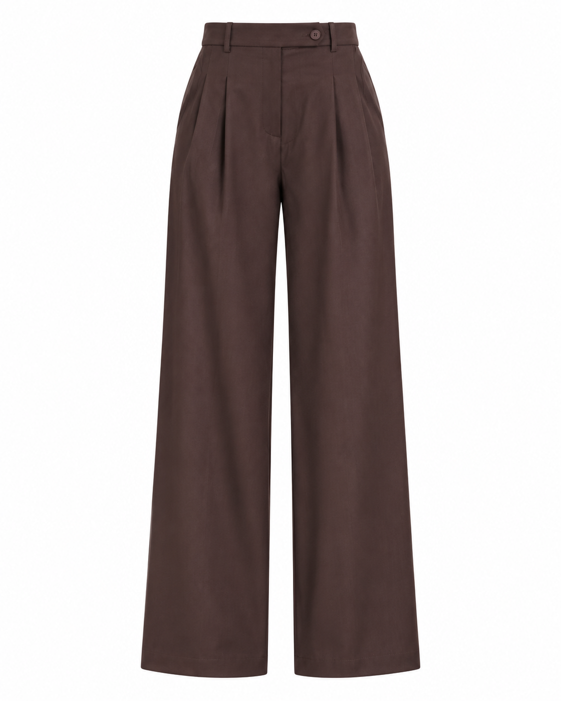 Pantalones de tiro alto con doble pinza y pierna ancha