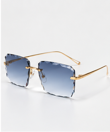 Crystal-Cut Rimless Square Sunglasses – product view 8 | AVRENDI
