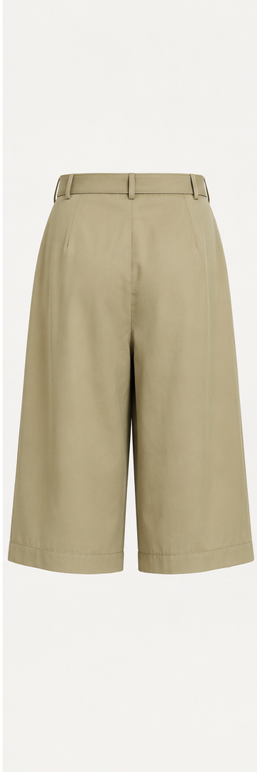 Belted Lyocell Wide-Leg Culotte Trousers