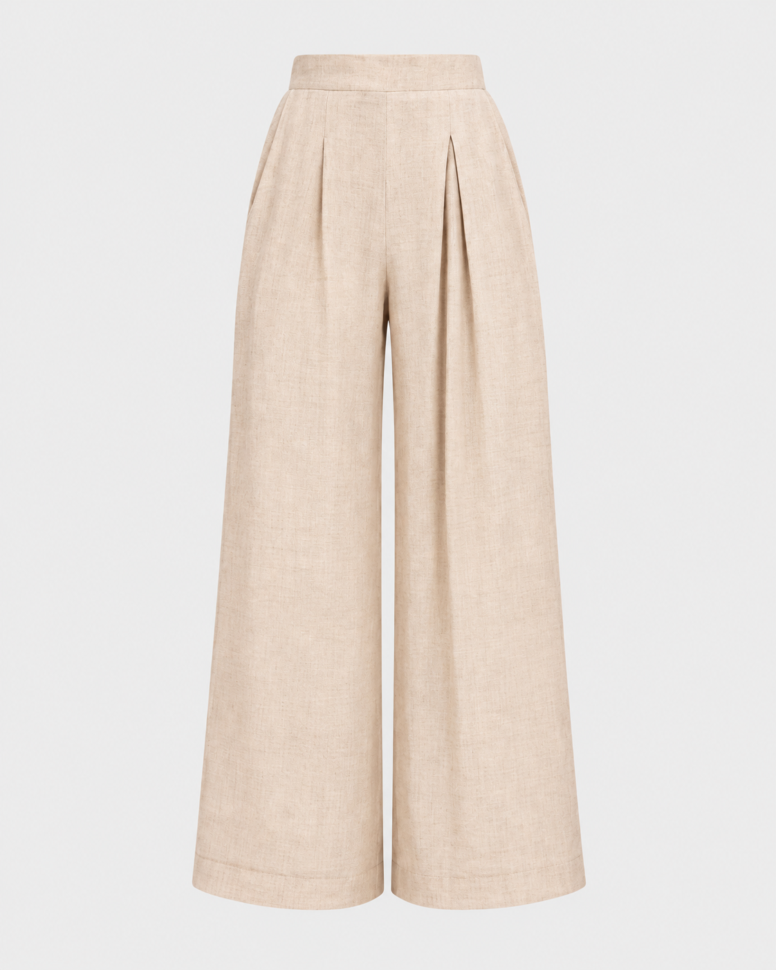Asymmetric Draped Blouse & Wide Leg Pants 2-Piece Set