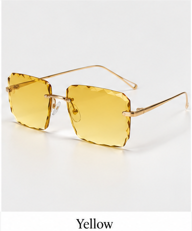 Crystal-Cut Rimless Square Sunglasses – product view 6 | AVRENDI
