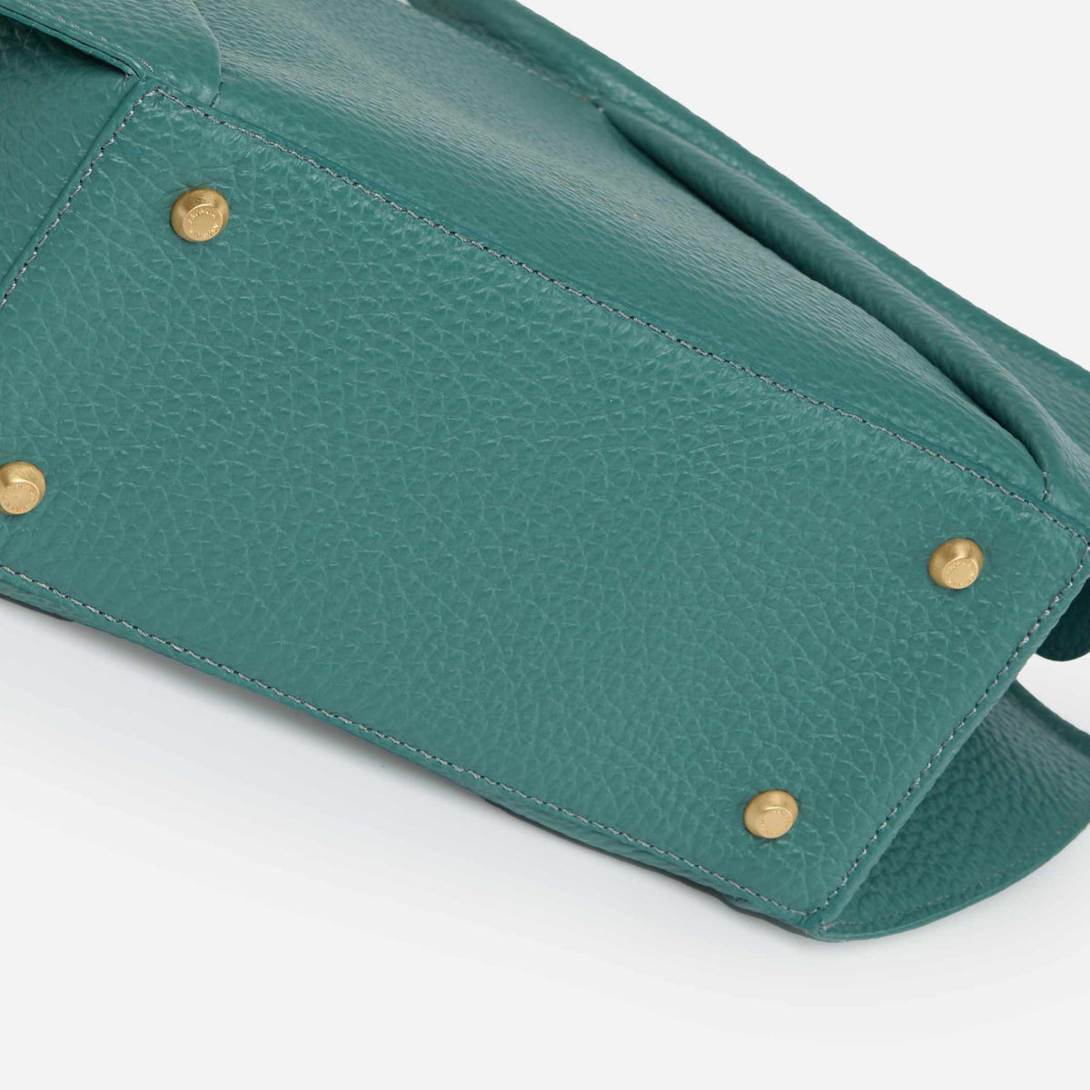 Isa Medium Green Italian Leather Top Handle Bag detail view 3 | AVRENDI