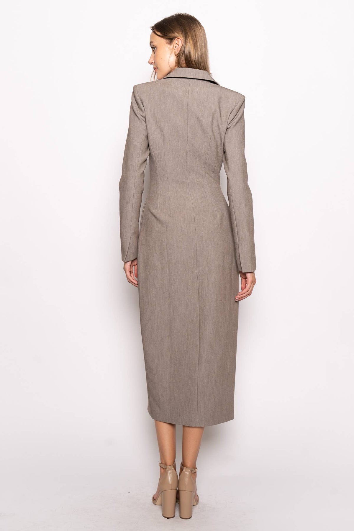 Preppy Chic Blazer Midi Suit Dress | AVRENDI