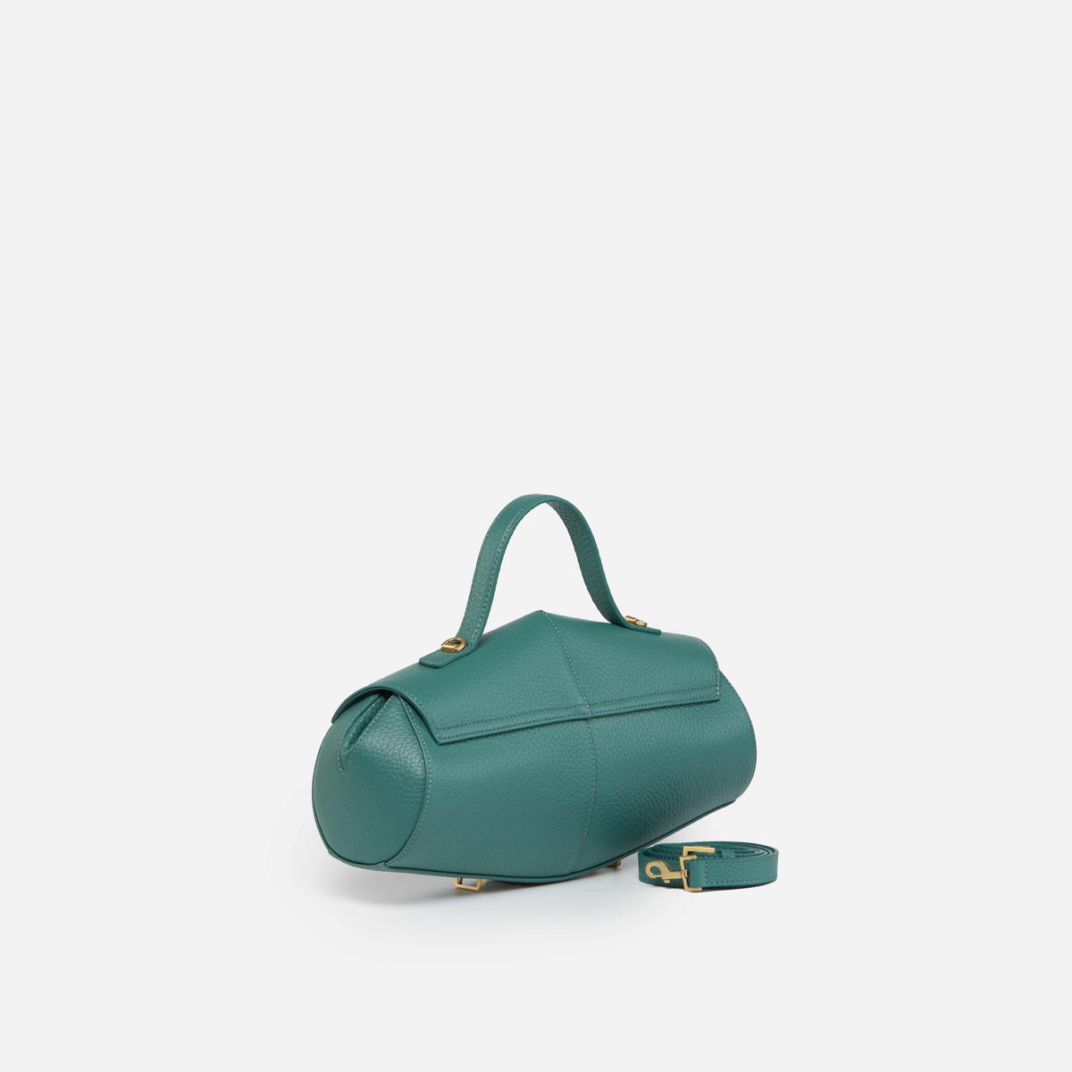 Calipso Large Green Italian Leather Satchel detail view 2 | AVRENDI