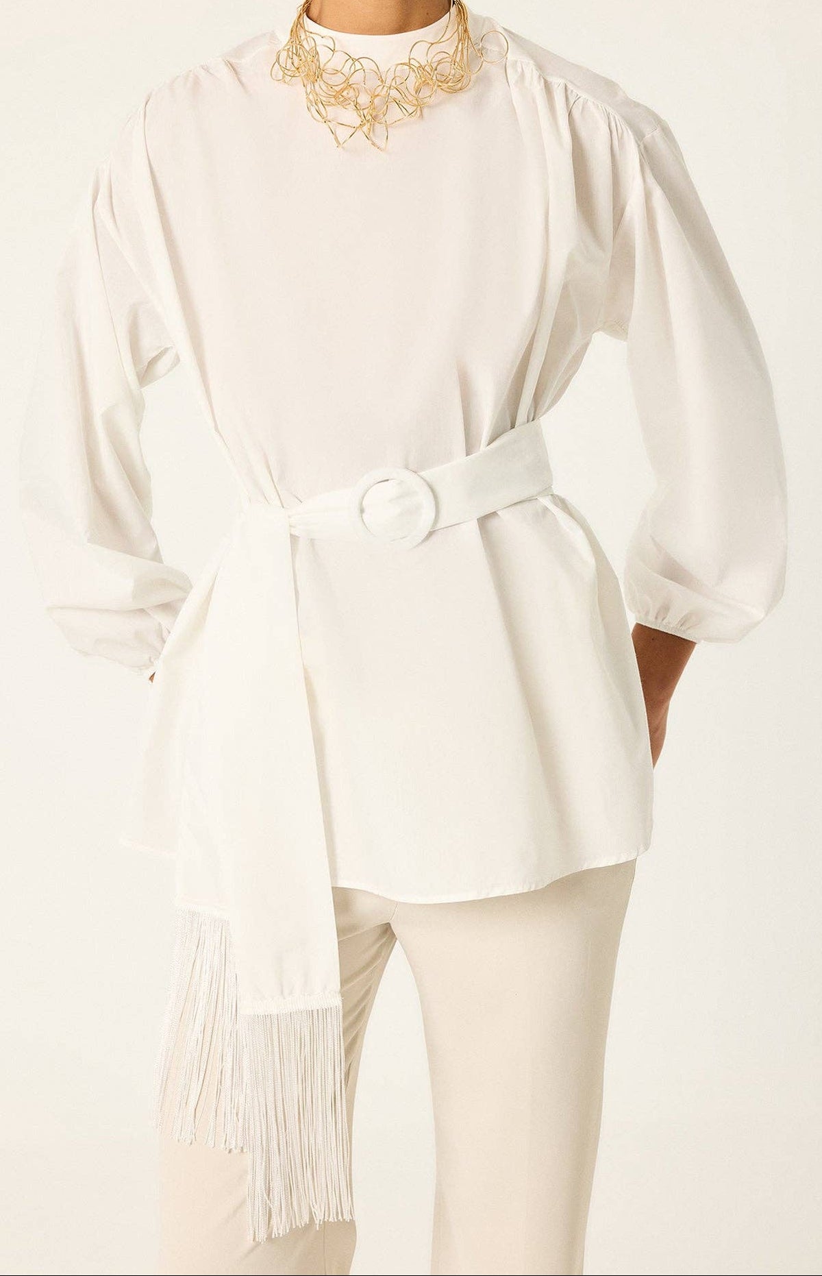 Belted Poplin Tunic | AVRENDI