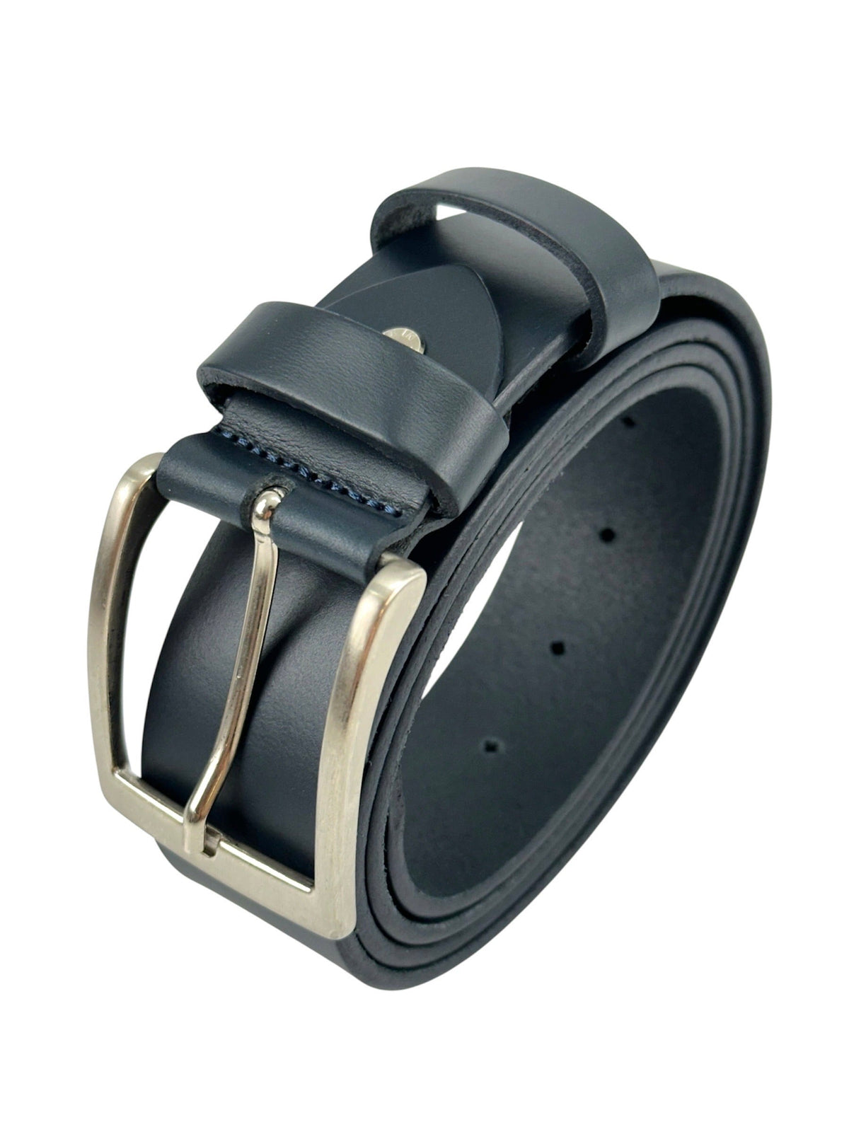 Classic 4cm Italian Leather Belt in Midnight Blue | AVRENDI