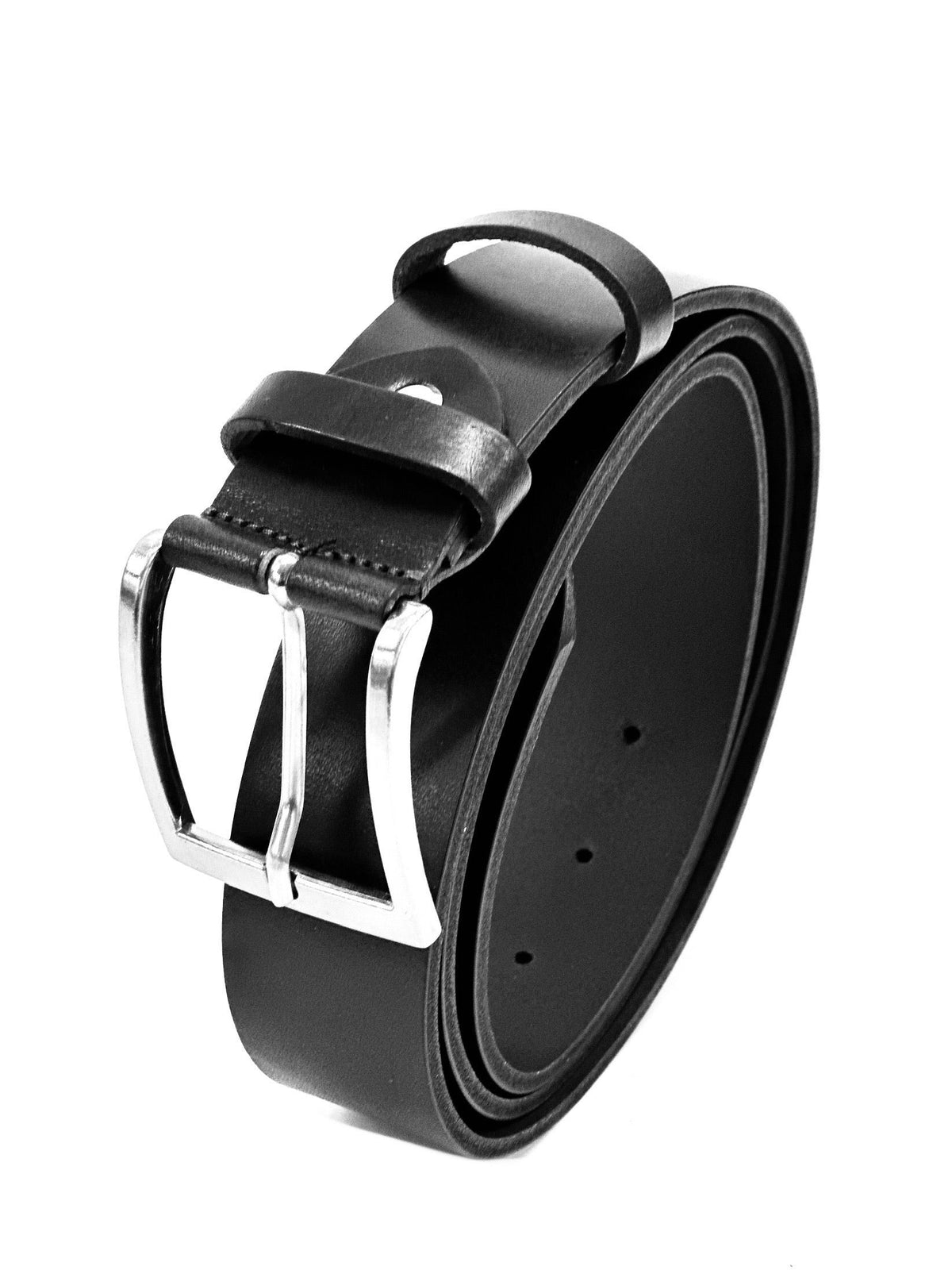 Classic 4cm Italian Leather Belt in Black | AVRENDI