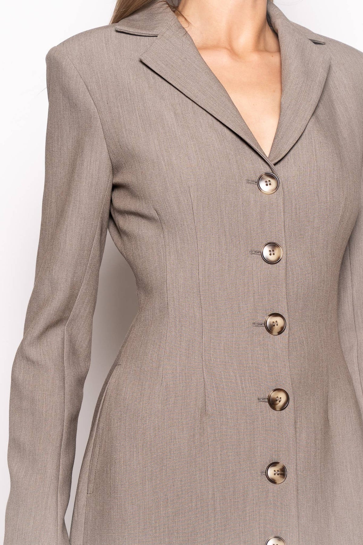 Preppy Chic Blazer Midi Suit Dress | AVRENDI