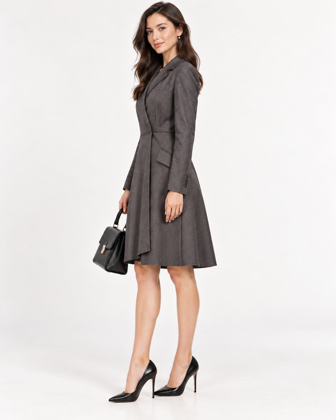 Blazer-Style Wrap Dress